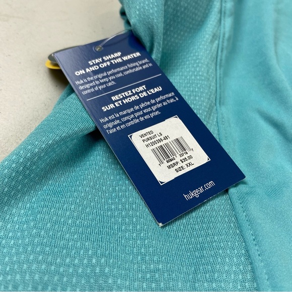 Huk FISHING Vented Pursuit Logo Graphic Long-Sleeve Shirt for Men - Picture 5 of 7